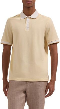 Bugatchi Three Button Cotton Polo in Ivory at Nordstrom, Size Xx-Large