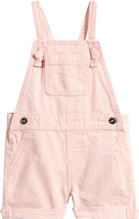 Levi's Cotton Denim Short Overalls in English Rose at Nordstrom, Size 12M