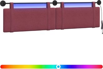 vidaXL Cabecero Colgante Rojo Vino Tela Vidaxl