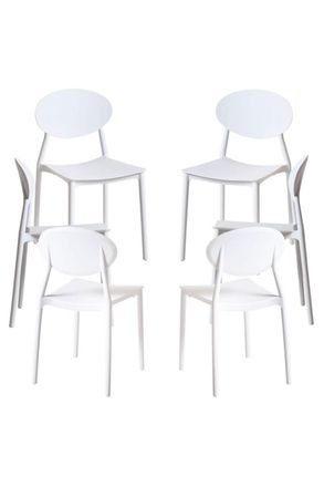 Regalos Miguel Pack 6 Sillas color blanco en polipropileno