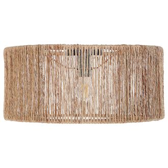 Beliani Beliani - L&aacute;mpara De Techo Colgante Con Pantalla De Yute Estilo Boho En Color Natural Sewa