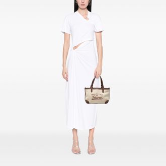 Gucci Tweedehands Kleine Canvas Logo Craft Tote