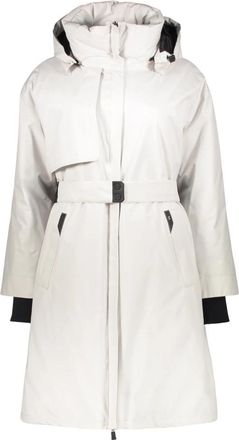 Herno Elegante donsjas met riem - Dames - Parka Jassen - Beige - M - Polyester - Jassen