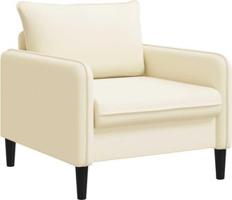 vidaXL Sill&oacute;n Xl Crema Terciopelo Vidaxl