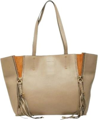Chlo&eacute; Pre-owned Tote Bags, female, Beige, Size: ONE SIZE Pre-owned Leather Shoulder Bag