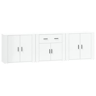 Berkfield Home Sideboards 3 pcs White Engineered Wood