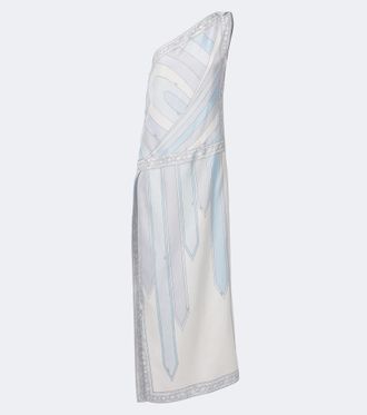 Pucci Iride one-shoulder silk twill gown