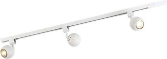 QAZQA Moderno Sistema De Riel Inteligente Moderno Blanco Monof&aacute;sico Con 3 Gu10 Wifi - Gissi Aluminio /acero Alargada Adecuado Para Led Max. 3 X 5 Watt - Qaz