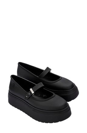 Melissa Soft Ballerina Platform Mary Jane in Black at Nordstrom, Size 10