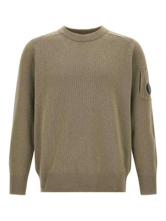 C.P. Company C. P. Company Green Wool Crew-Neck Jumper