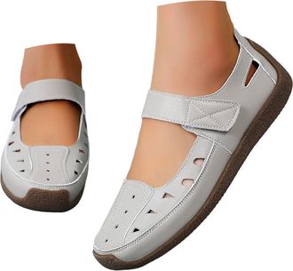 Generic Wedge Sandals for Women Closed Toe Slingback Shoes Wide Fit Sandals Breathable Hollow Out Athletic Shoes Soft Sole Gladiator Slip on Flat Beach Walkin