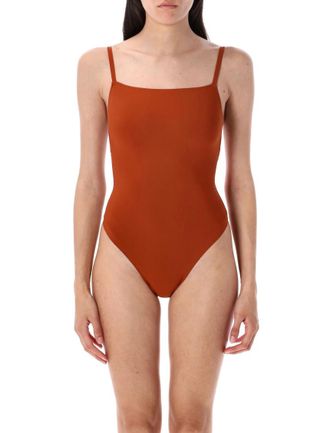 Lido Brown strap detail swimsuit