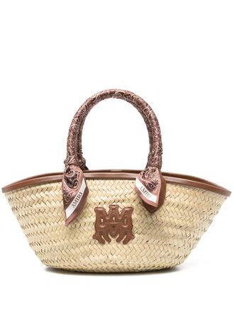 Amiri MA raffia tote bag - Neutrals