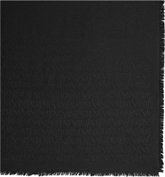 Saint Laurent Silky Scarves, female, Black, Size: ONE SIZE Large Square Scarf