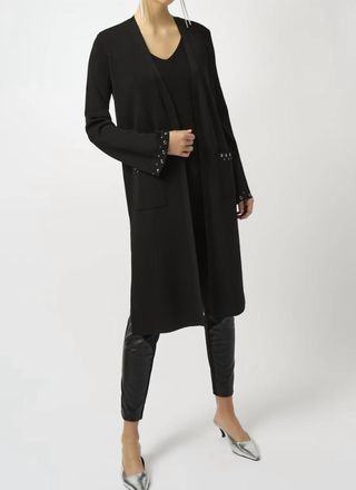 Joseph Ribkoff Relaxed Fit Long Cardigan In Black