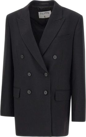 Filippa K Dani Blazer - Dames - Blazers - Zwart - M - Wol - Jassen