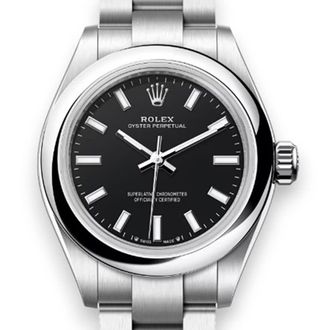 Rolex Oyster Perpetual Automatic Chronometer Black Dial Ladies Watch M276200-0010