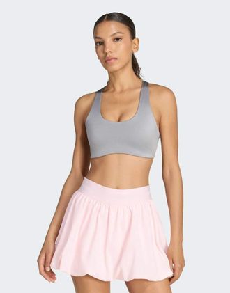 adidas Optime reggiseno tennis con supporto medio in grey three-Grigio