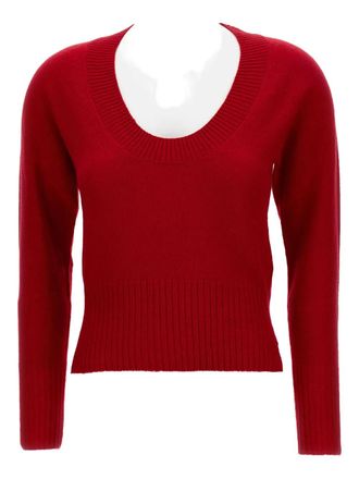 Simone Rocha scoop-neck cashmere sweater - women - Cashmere - S - Red