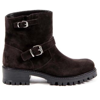 19V69 V Womens Short Boot B1441 VELOUR T. MORO - Brown Leather - Size UK 3