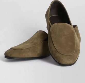 The Row adam two suede goatskin almond toe loafers