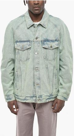 Palm Angels Denim Jacket OVERDYE With Embroidered Logo size Xs