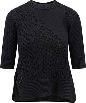 sacai Asymmetrical jersey in cotton mixed