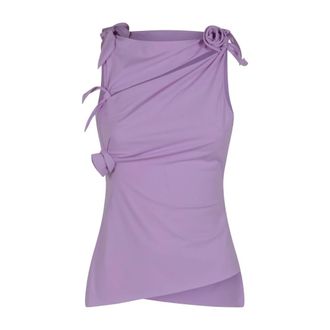 Coperni Blouses, female, Purple, Size: S Flower Top