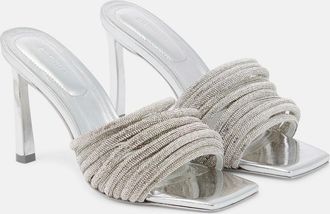 SIMKHAI Lena crystal-embellished mules