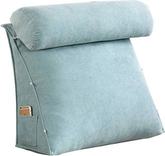 OEM Coj&iacute;n Triangular, Soporte Lumbar, Relleno De Algod&oacute;n Pp, Para Usar En Sof&aacute;, Silla U Oficina, Azul Lago