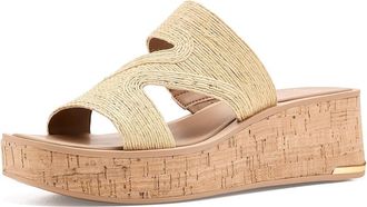 Franco Sarto A-Tahani3 Slide Sandals Womens Sandals Natural : 8.5 M, Synthetic