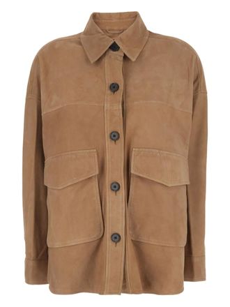 Arma button patch pocket jacket - Marrone