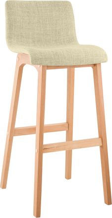 Clp Clp - Taburete Hover Con Base De Madera Crema