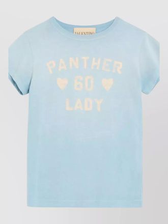 Valentino cotton logo print short sleeve t-shirt