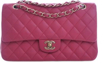 Chanel Pink Lambskin Medium Classic Double Flap