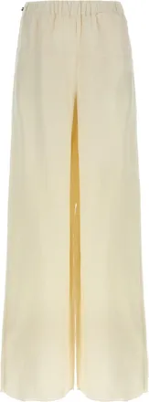 Max Mara White Flax Casual Womens Pants