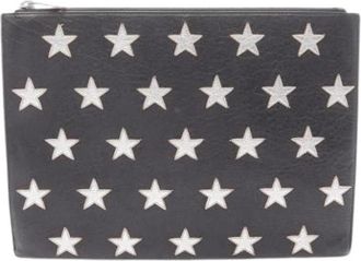 Saint Laurent Pre-owned Leather Clutch - Dames - Vintage Clutch - Zwart - ONE Size - Leer - Vintage