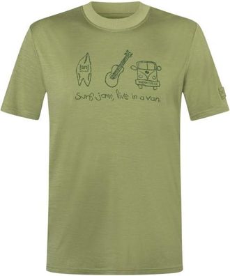 super.natural Van Life Bio Jersey Tee Merinoshirt f&uuml;r Herren | oliv