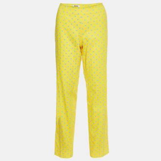Moschino Moschino Cheap and Chic Yellow Polka Dot Printed Pants L