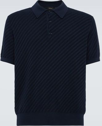 Brioni Cotton, silk, and cashmere polo shirt