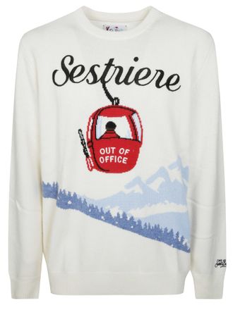 MC2 Saint Barth Heron C Scenic Graphic Knit Sweater