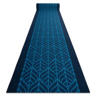 RugsX Rugsx - Alfombra De Pasillo Con Refuerzo De Goma Pi&oacute;ra Plumas Azul Oscuro 120cm Blue 120x1250 Cm