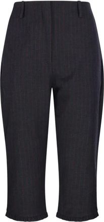 Ganni Bermudas, female, Black, XS, Stripe Tailoring Capri Pant