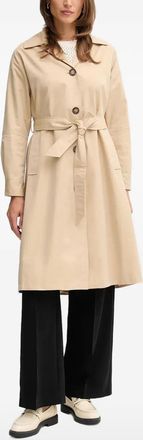 Pedro del Hierro button-up trench coat - women - Polyester/Cotton/Polyester - S - Neutrals