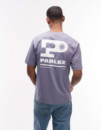 Parlez Clothing Complex - T-shirt viola con stampa grafica sul retro