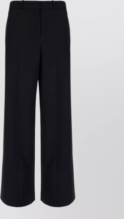 The Row wool wide leg trousers belt loops pleats