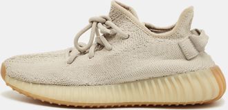 adidas Grey Knit Fabric Boost 350 V2 Sesame Sneakers Size 36 2/3