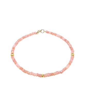 Jewelmak 14K Pink Opal Bracelet