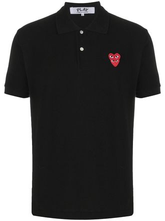 Comme Des Garçons Polo a strati con logo - Nero