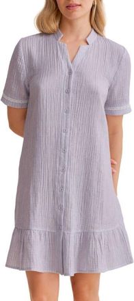 Fleur't Coastal Cotton Gauze Nightgown in Coastal Stripe at Nordstrom, Size X-Small